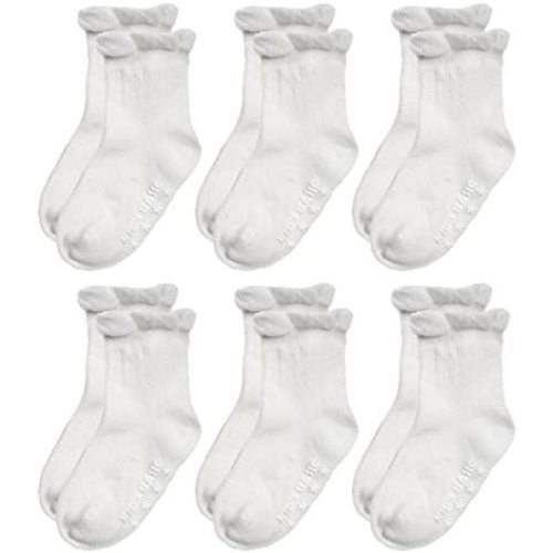 1-3T White Frilly Ankle Socks