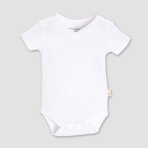 Burt's Bees Baby® Short Sleeve V-Neck Bodysuit - White