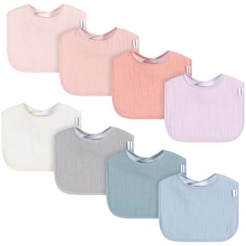 Gerber Baby Boys & Girls Muslin 8 Pack Drooling Bibs