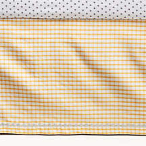 Blue Windowpane Plaid Organic Cotton Baby Crib Skirt