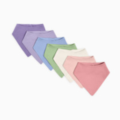 Small Story Organic Cotton Bandana Bib (7 Pack) - Soft Rainbow, One Size