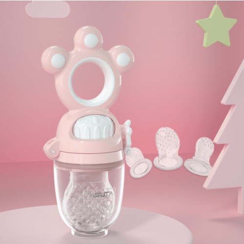 Kalavika Food Feeder Baby Fruit Feeder Pacifier with 3 Different Sized Mesh Silicone Bags