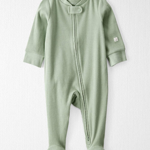 Sage Green Baby Organic Cotton Rib Sleeper | Carter’s Oshkosh Canada