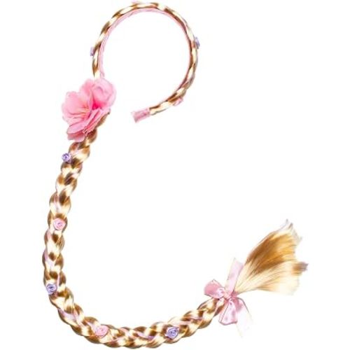 Party Chili Long Hair Princess Hairpiece Long 29" Cosplay Braided Wigs for Girls Princess Dress Up Accessories (Rapunzel Headband)