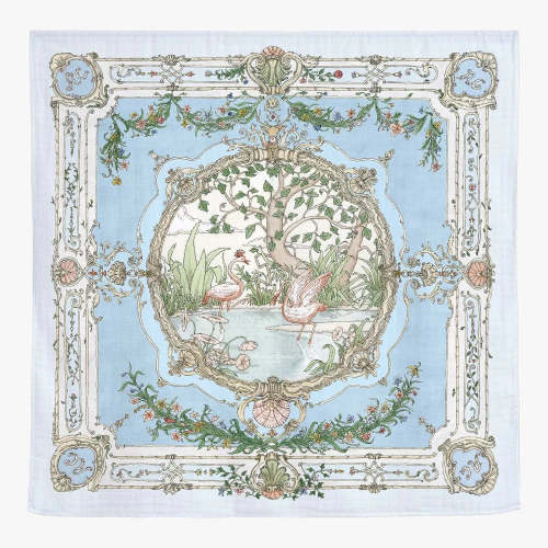 Carré Swaddle Blanket in Tapestry Blue