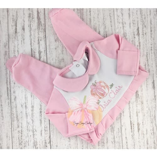 Personalized Embroidered Thanksgiving Outfit: Baby Girl Fall Set