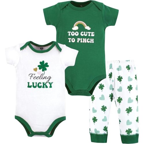 Hudson Baby Unisex Cotton Bodysuit and Pant Set