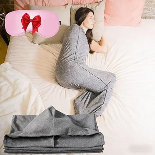 2026 New Wearable Sleep Bag Hug Blanket for Adults, Breathable Sensory Compression Blanket for Stress Relief & Relaxation, Portable Sleeping Bag Ideal Travel Companion