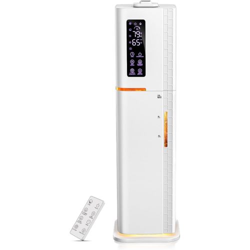 2.64Gal Humidifiers for Bedroom Large Room, Warm and Cool Mist up to 500ft², Top Fill Diffuser Ambient Light, 3 Mist Modes, 24H Timer,35dB Quiet Humidifier for Home Office Plant