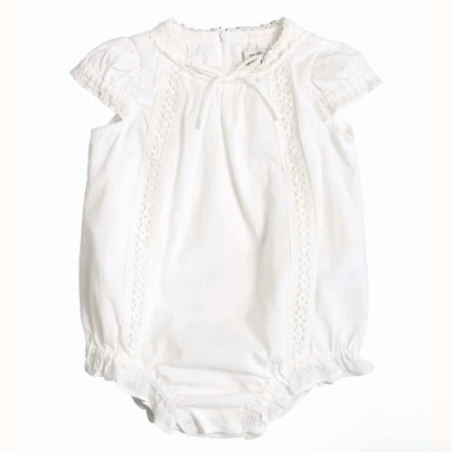 Baby Palermo Romper in White