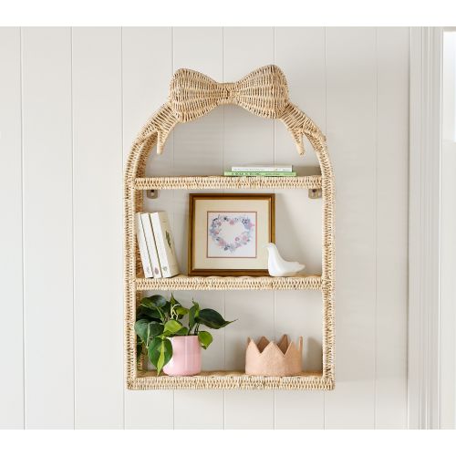 Rattan Bow Tiered Shelf (31"x20") | Pottery Barn Kids