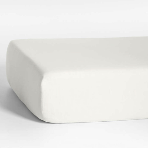 Supersoft Pampas Ivory 100% Organic Cotton Gauze Baby Crib Fitted Sheet