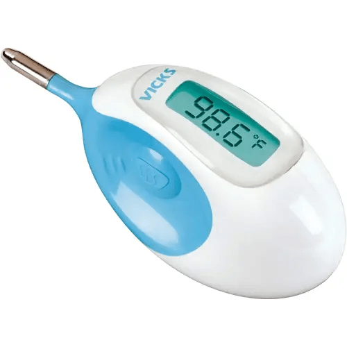 Vicks Baby Rectal Thermometer Baby Thermometer for Rectal Temperature, Short and Flexible Tip with Fast Read Times and Large Digital Display