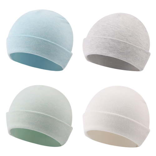 Cotton Newborn Baby Boys Hat Baby Beanie for Girls Newborn Hospital Hat Autumn Winter (4PCS-B,0-6 Months)