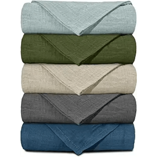 Muslin Receiving Blankets, Neutral Blanket Swaddling for Newborn Boys and Girls, 5 Pack Breathable and Skin-Friendly Swaddle Wrap for Infant Baby (Graceful Colors)
