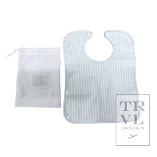 TRVL Wipeable Bib in Pimlico Stripe Blue – The Scouted Stitch