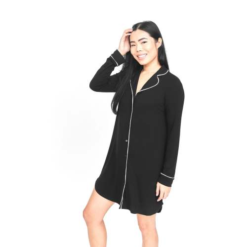 The Black CloudLuxe Nightshirt - Black / L