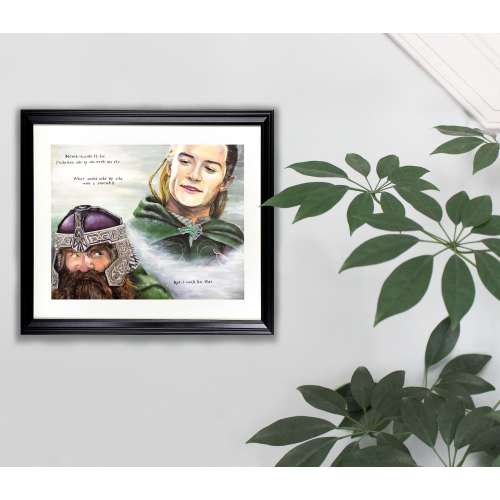 Legolas & Gimli Acrylic Art Print- 8x10  |  Lord of the Rings, Orlando Bloom, John Rhys-Davies, Painting
