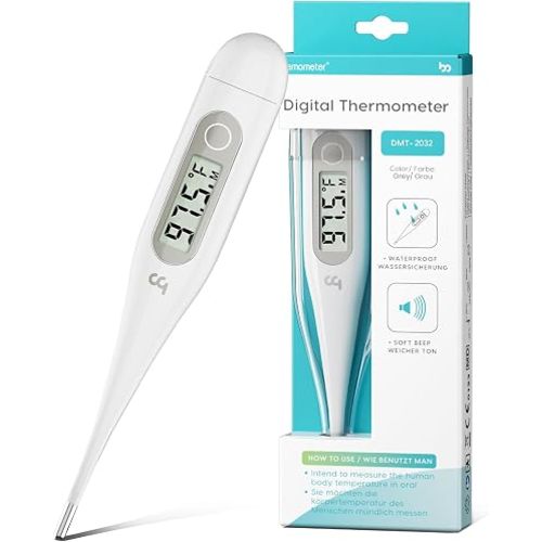 Femometer Digital Thermometer for Adults and Kids, Grey
