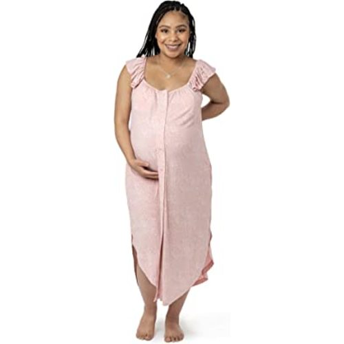 Kindred Bravely Ruffle Strap Labor and Delivery Gown | 3 In 1 Labor, Delivery, Nursing Gown for Hospital