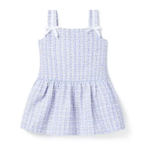 Girl Spring Lilac The Tweed Bow Strap Dress by Janie and Jack