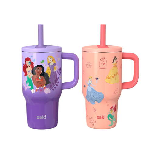 Zak Designs 16-oz Stainless Steel Double-Wall Tumbler for Kids with Straw, 2-Piece Set - Samsclub.com