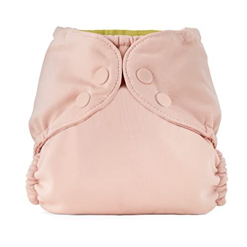 Esembly Cloth Diaper Cover - Reusable Swim Diaper, Waterproof, Breathable - Adjustable Outer Layer Over Absorbent Inner for Blowout Protection - Blush, Size 1 (7-17lbs)