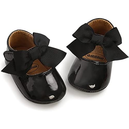 Baby Shoes Mary Jane Flats Non Slip Soft Sole Infant Toddler Sneakers First Walkers Party Christmas Dress Shoes