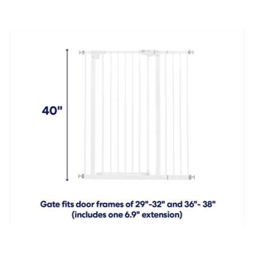 FRISCO Steel Extra Tall Auto-Close Dog Gate, White, 40-in - Chewy.com