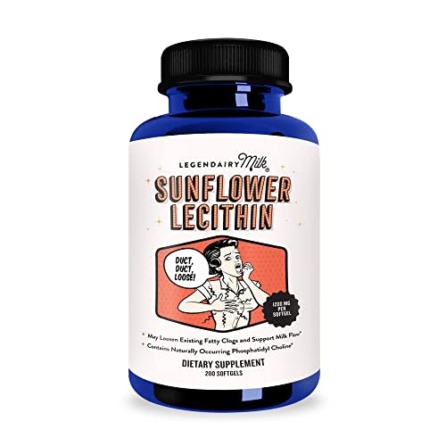 Legendairy Milk® Sunflower Lecithin, 1200mg of Organic Sunflower Lecithin per Softgel, 200 count bottle