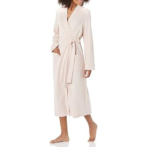 Amazon Essentials Women's Lightweight Waffle Full-Length Bath Robe with Pockets (Available in Plus Size)