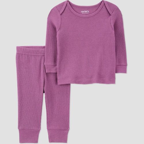 Carter's Just One You® Baby Girls' Thermal Sweatshirt and Jogger Pants Set - Purple