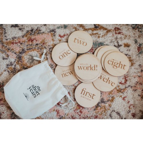15 Wooden Baby Milestone Cards Set — The Short Years