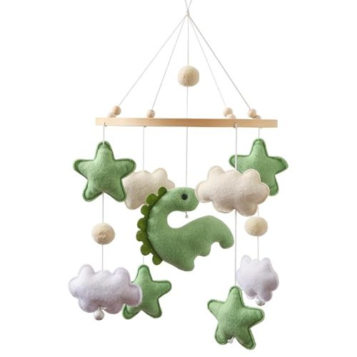 Baby Mobile for Crib – Handmade Hanging Felt Nursery Mobile – Fits Most Crib Arms – Gender-Neutral Boho Nursery Decor & Baby Gift
