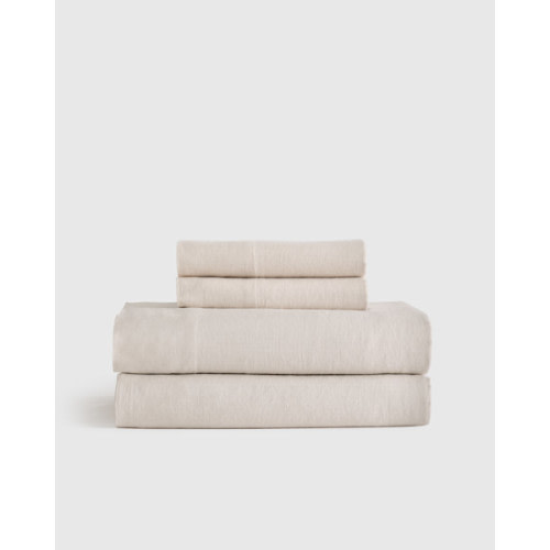100% European Linen Sheet Set | Quince in Sand