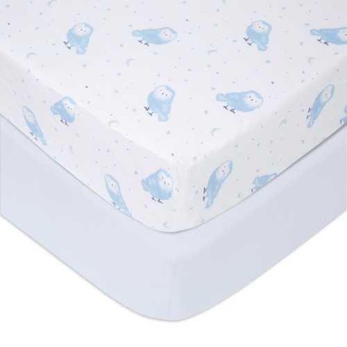essentials cotton poplin crib sheets 2 pack