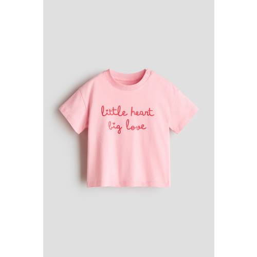 COTTON T-SHIRT WITH PRINTED TEXT