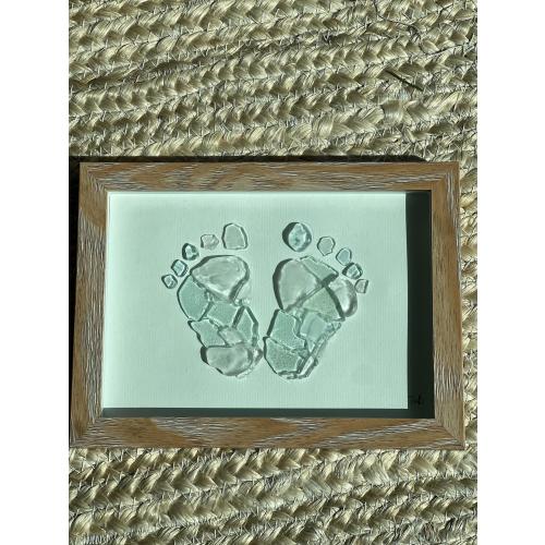 Baby feet | beach glass art