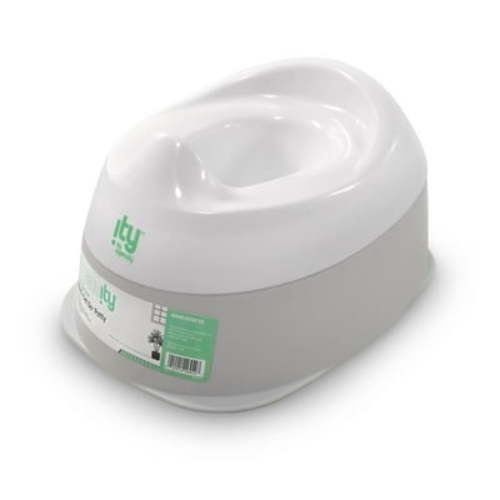 Ingenuity Ready Set Go Potty, Removable Bowl, Non-Skid Bottom, Wide Stable Base, Age 18 Months & Up, White & Grey