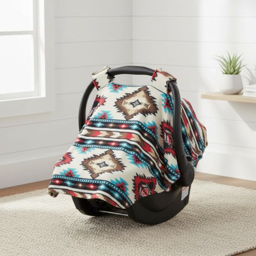Cream Aztec Western Carseat tent