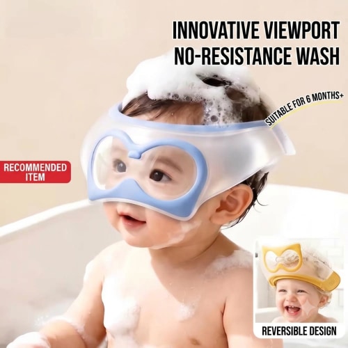 Baby Shampoo Shield – Waterproof Hair Washing Cap with Ear Protection – Wonder Utopia