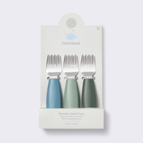 Stainless Steel Forks - 3pk - Blue/Green - Cloud Island™