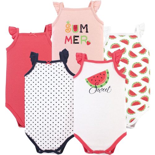 Hudson Baby Unisex Baby Cotton Sleeveless Bodysuits