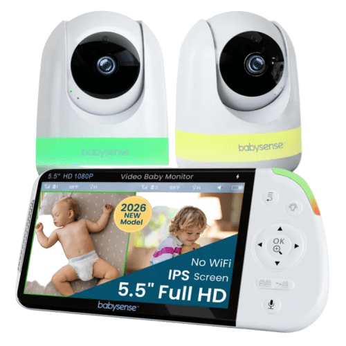 Babysense Max View Video Baby Monitor with 2 Cameras