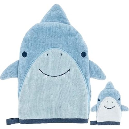 Stephen Joseph Bath Mitt with Finger Puppet, Shark