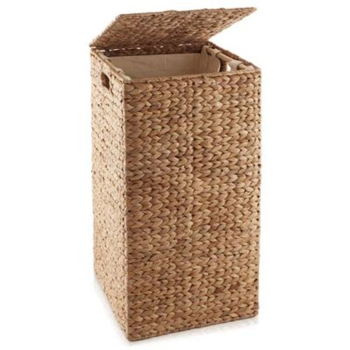 Casafield Half Moon Laundry Hamper with Lid and Liner Bag - Cinnamon Brown