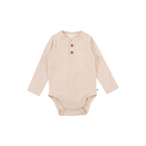 Baby Boys Knit Long Sleeve 2-Button Henley Bodysuit, 3-6M