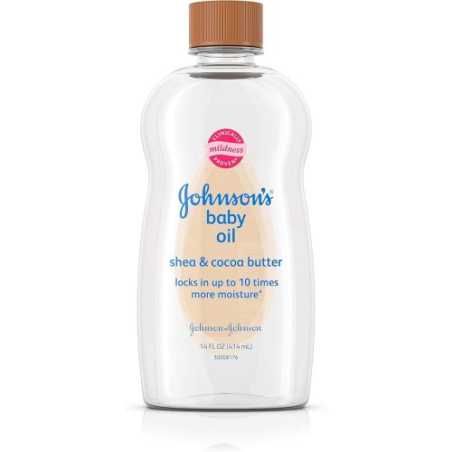 Johnson's Baby Oil, Mineral Oil Enriched With Shea & Cocoa Butter, 14 fl. oz
