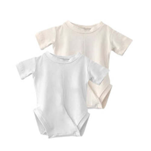 Short Sleeve Peasies (Set of 2), No Snaps or Zips Onesies

(3-6 Mo)