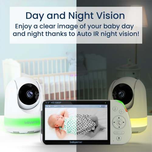 Babysense Max View: Video Baby Monitor with 2 Cameras, Non Wifi, Split – Kidsy